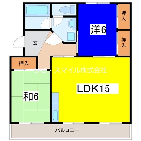 荘林ハイツIIの物件間取画像